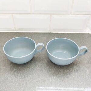 MCM Slate Blue Vintage Mid-Century Modern Melmac Cups (Set of 2) coffee or tea